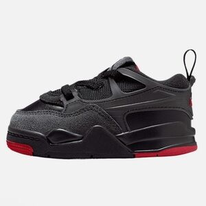 EUC Air Jordan 4 RM Bred Infant/Toddler Lifestyle Shoes (Black/Anth) - Size 8.5C
